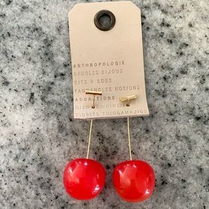 Anthropologie Cherry Drop Earrings 🍒